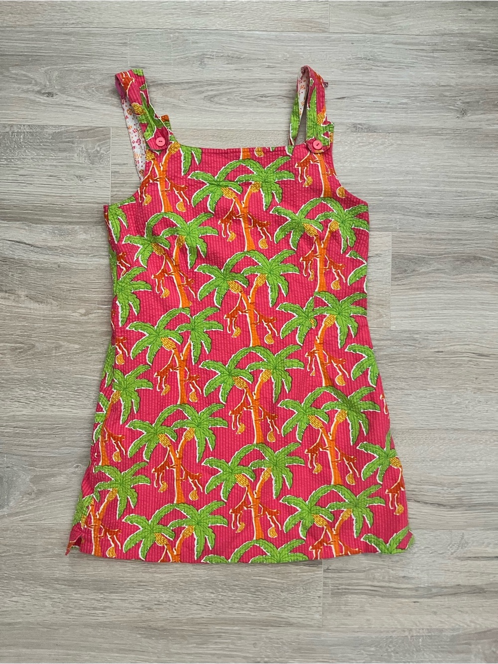 White Label Lilly Pulitzer Women’s Shift Mini Dress Pink Palm Trees - Size M